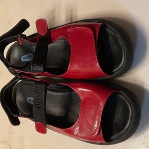 Red Wolky sandals